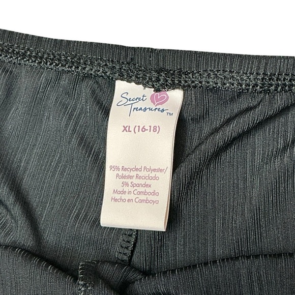 Secret Treasures Black Sleep Shorts Ruffle Trim Stretchy Pajama Loungewear - Picture 6 of 12